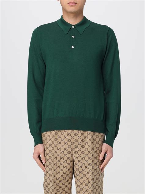 green gucci polo shirt|Gucci long sleeve polo shirt.